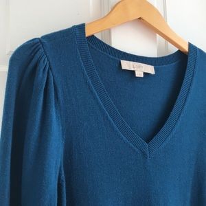 Ann Taylor LOFT V Neck Sweater Dress, M